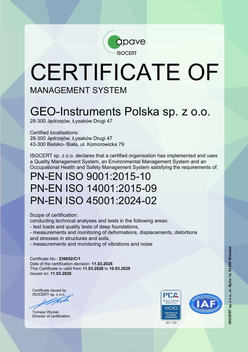 ISO Certificate 9001 | 14001 | 45001
