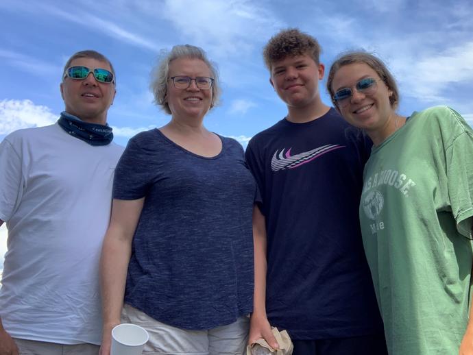 Keller employee with his family