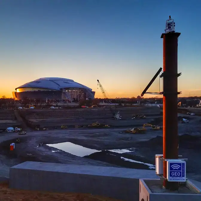 GEO-Instruments automated monitoring at Texas Rangers stadium