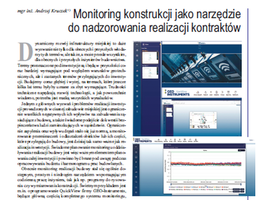 Monitoring narzędziem realizacji kontraktów okładka