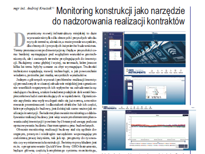 Monitoring konstrukcji jako narzędzie do realizacji kontraktów okładka